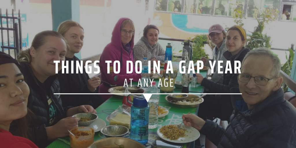 Things to do in a gap year at any age.