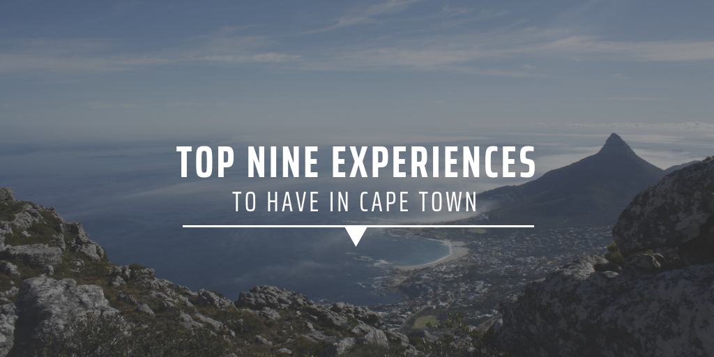 Top nine experiences to have in Cape Town
